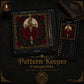 Dagger Through Rose cross stitch black and white symbol chart preview — printer friendly