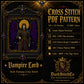 Dark Fae Warrior cross stitch pattern PDF — dark fantasy 130x130 design by DarkStitchCo