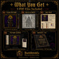 Dark Fae Warrior cross stitch color chart preview with full DMC floss code list
