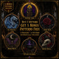 Dark Fae Warrior cross stitch hoop displayed in witchy gothic home decor aesthetic