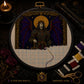 Dark Fae Warrior cross stitch black and white symbol chart preview — printer friendly
