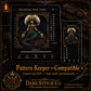 Dark Siren Gothic Mermaid cross stitch pattern shown with DMC floss thread color palette