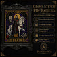 Death Tarot Card Xiii cross stitch color chart preview with full DMC floss code list
