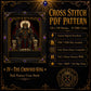 Emperor Iv Tarot cross stitch pattern PDF — dark fantasy 130x130 design by DarkStitchCo