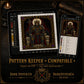 Emperor Iv Tarot cross stitch pattern shown with DMC floss thread color palette