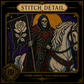 Gothic Tarot cross stitch pattern bundle - 09-gothic-tarot-cross-stitch-stitch-detail-closeup