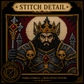 Gothic Tarot cross stitch pattern bundle - 09-gothic-tarot-cross-stitch-stitch-detail-closeup