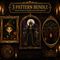 Gothic Witch cross stitch pattern bundle - 01-witch-cross-stitch-pattern-bundle-halloween-witch-queen-spider