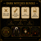 Gothic Witch cross stitch pattern bundle - 06-witch-cross-stitch-pattern-details