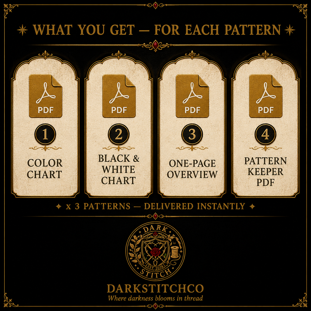 Cozy Witch cross stitch pattern bundle - 06-cozy-witch-cross-stitch-bundle-files-included