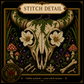Dark Botanical cross stitch pattern bundle - 09-dark-botanical-cross-stitch-stitch-detail-closeup