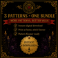 Dark Botanical cross stitch pattern bundle - 10-dark-botanical-cross-stitch-bundle-3-patterns-value