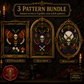 Gothic Moth & Skull cross stitch pattern bundle - 01-gothic-moth-skull-cross-stitch-pattern-bundle-deaths-head-skull-moth-crown