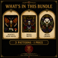 Gothic Moth & Skull cross stitch pattern bundle - 02-gothic-moth-skull-cross-stitch-bundle-whats-included