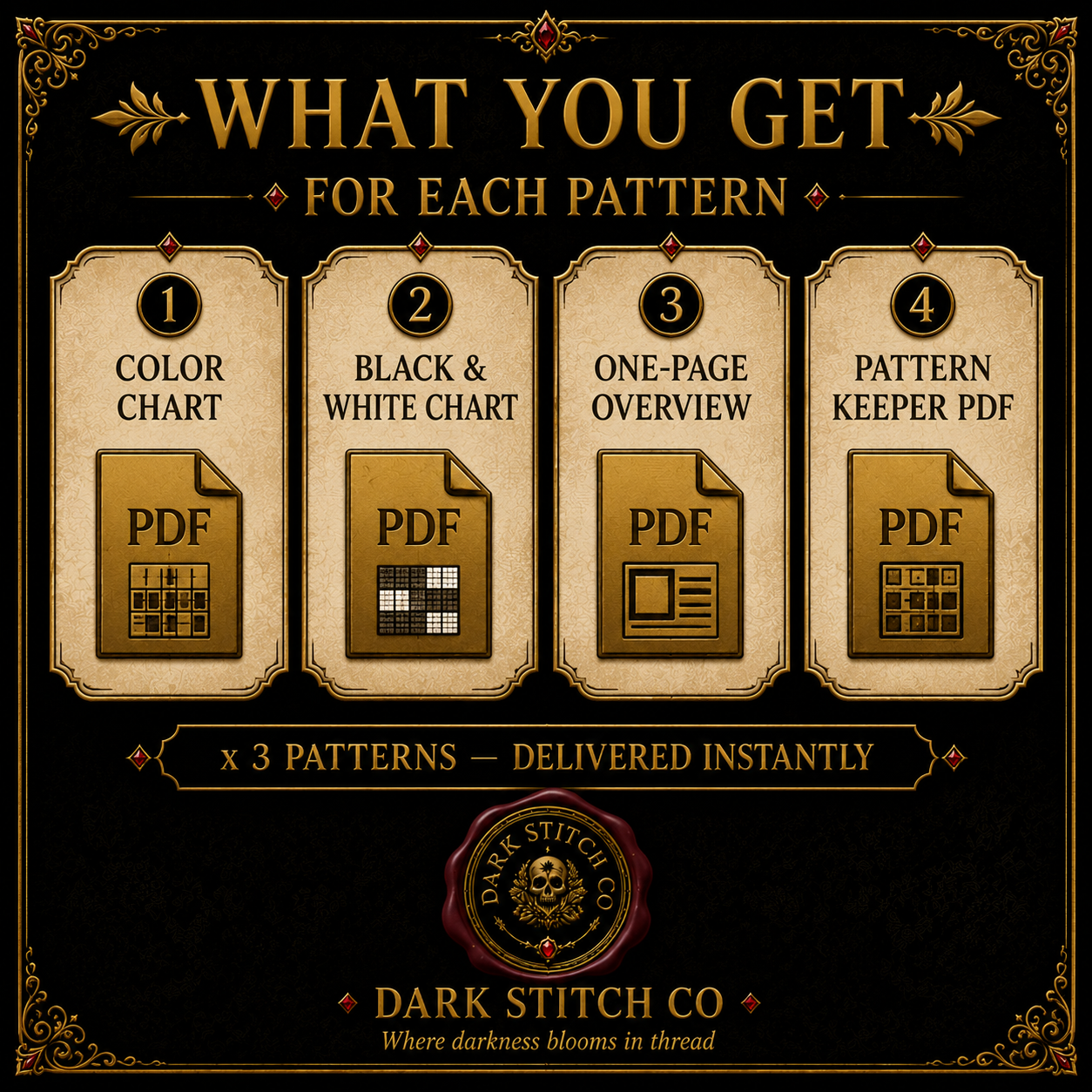 Medusa Mythology cross stitch pattern bundle - 06-medusa-myth-cross-stitch-bundle-files-included