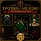 Medusa Mythology cross stitch pattern bundle - 09-medusa-myth-cross-stitch-bundle-3-patterns-value
