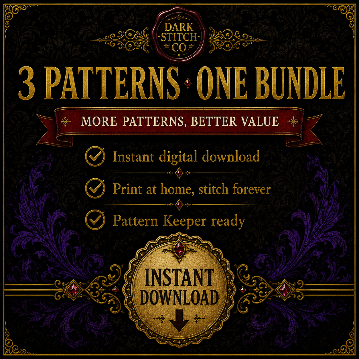 Dark Angel cross stitch pattern bundle - 09-dark-angel-counted-cross-stitch