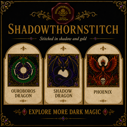 Gothic Dragon cross stitch pattern bundle - 01-gothic-dragon-cross-stitch-pattern