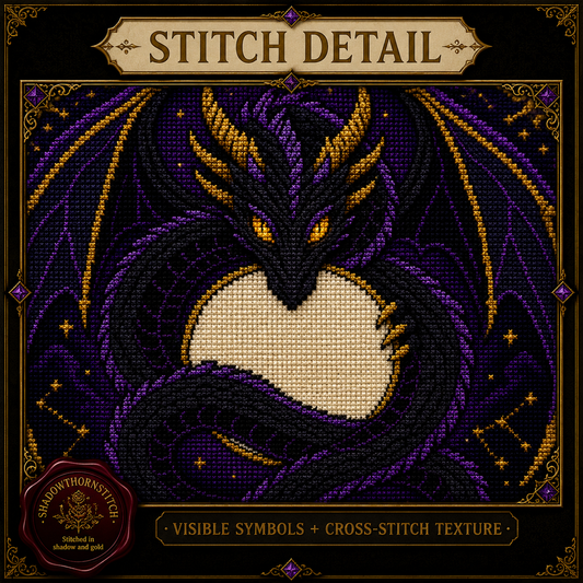 Gothic Dragon cross stitch pattern bundle - 03-phoenix-rebirth-cross-stitch-pdf