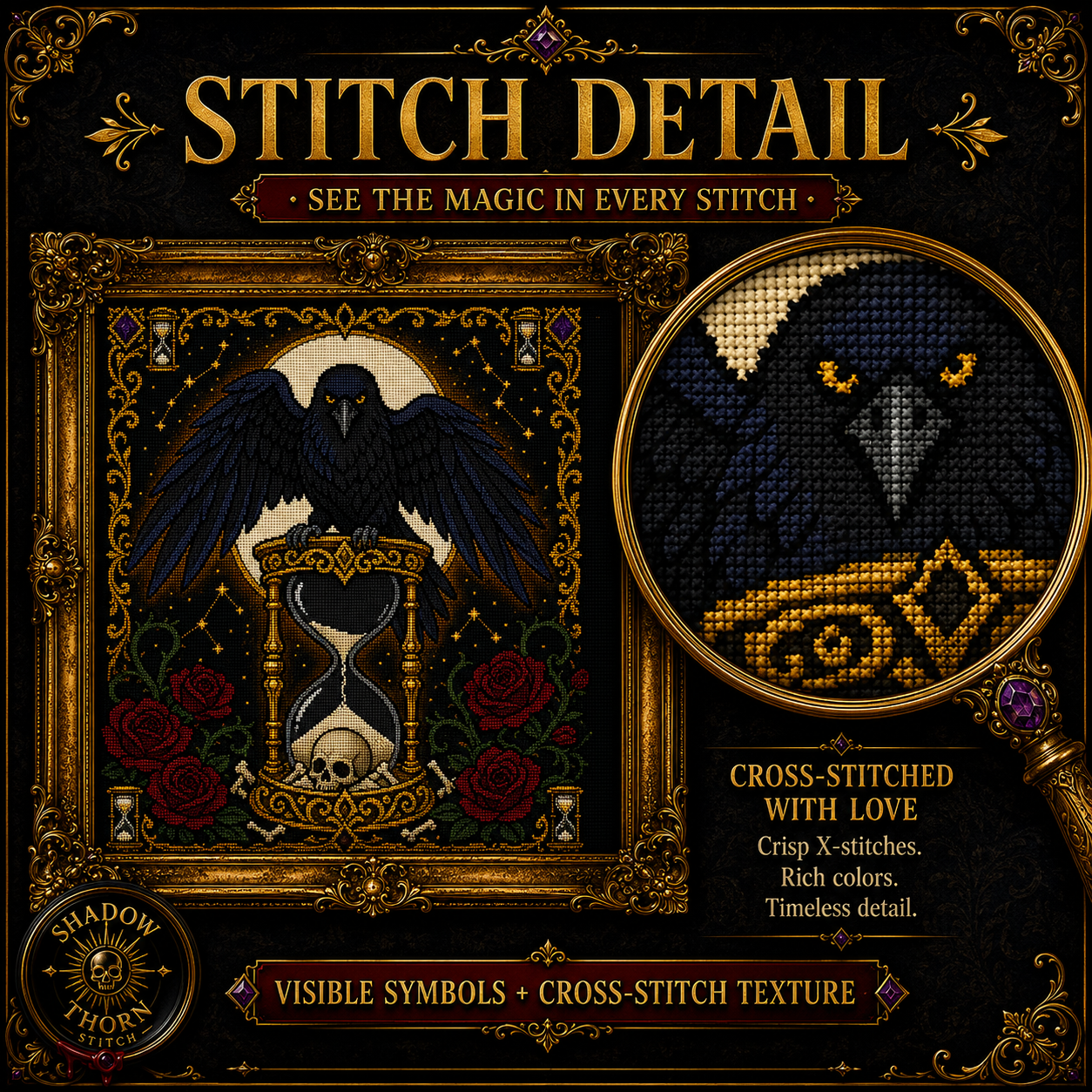 Death & Reaper cross stitch pattern bundle - 09-dark-gothic-counted-cross-stitch