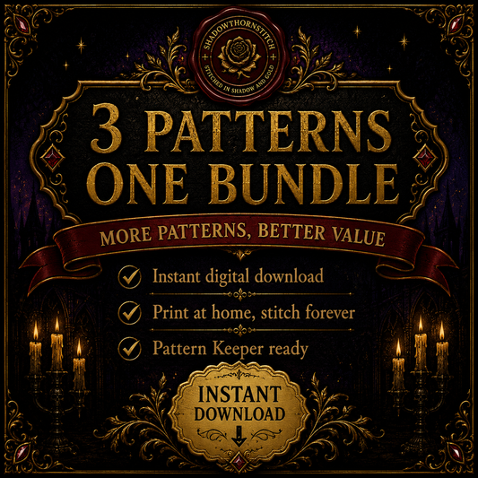 Oracle & Apothecary cross stitch pattern bundle - 01-gothic-oracle-apothecary-cross-stitch-bundle