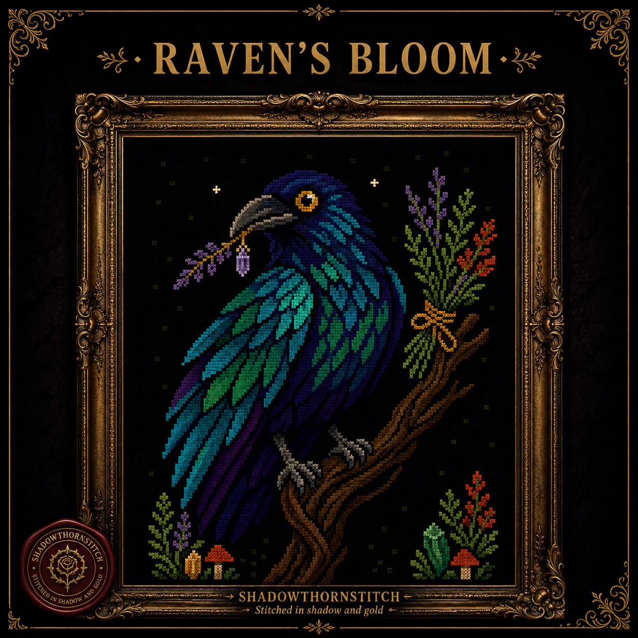 Oracle & Apothecary cross stitch pattern bundle - 05-witchy-occult-cross-stitch-pattern