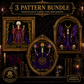 Dark Goddess cross stitch pattern bundle - 01-gothic-dark-goddess-cross-stitch-bundle