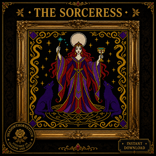 Dark Goddess cross stitch pattern bundle - 03-lilith-dark-goddess-cross-stitch-pdf