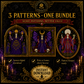 Dark Goddess cross stitch pattern bundle - 08-moon-cross-stitch-gothic-pattern