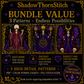 Dark Goddess cross stitch pattern bundle - 09-occult-cross-stitch-wall-art