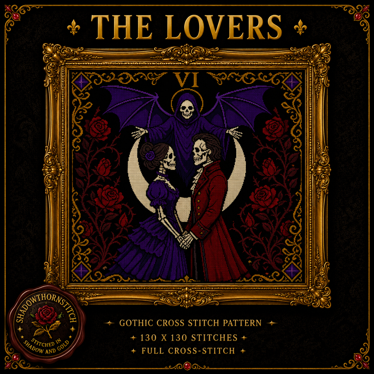 Tarot Major Arcana cross stitch pattern bundle - 05-major-arcana-cross-stitch-pattern