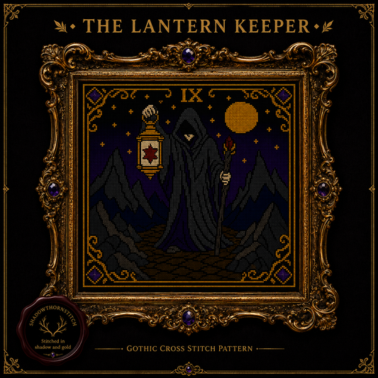 Tarot Major Arcana cross stitch pattern bundle - 03-the-tower-tarot-cross-stitch-pdf