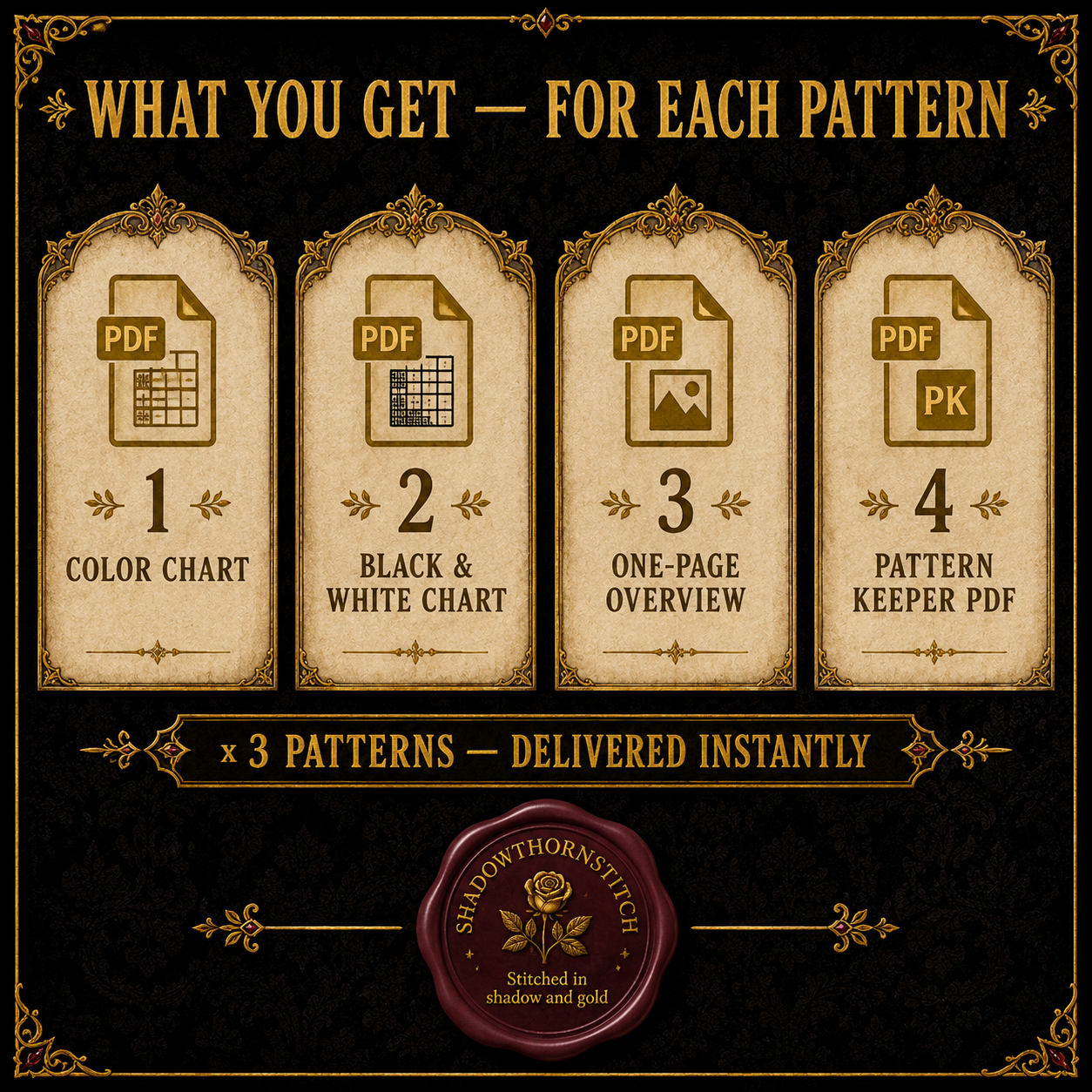 Underworld Gods cross stitch pattern bundle - 06-skull-cross-stitch-gothic-pattern
