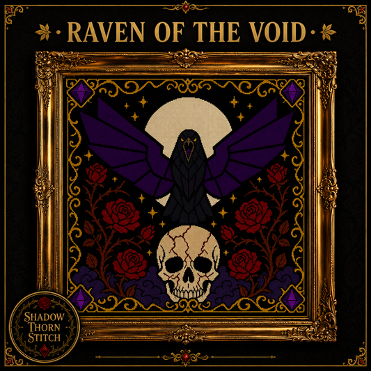 Gothic Witchcraft cross stitch pattern bundle - 03-gothic-serpent-moon-cross-stitch