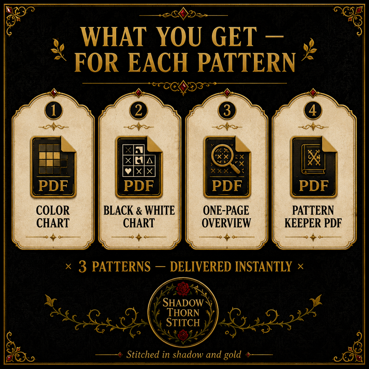 Gothic Witchcraft cross stitch pattern bundle - 07-snake-cross-stitch-gothic-pattern