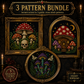 Gothic Mushroom cross stitch pattern bundle - 02-woodland-gothic-mushroom-cross-stitch