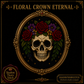 Gothic Skull cross stitch pattern bundle - 06-floral-skull-roses-cross-stitch-pdf