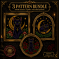 Black Cat cross stitch pattern bundle - 02-witchy-black-cat-cross-stitch