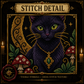 Black Cat cross stitch pattern bundle - 07-gothic-cat-cross-stitch-detail