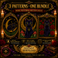 Black Cat cross stitch pattern bundle - 10-halloween-black-cat-cross-stitch