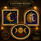 Celestial cross stitch pattern bundle - 01-moon-cross-stitch-pattern-bundle