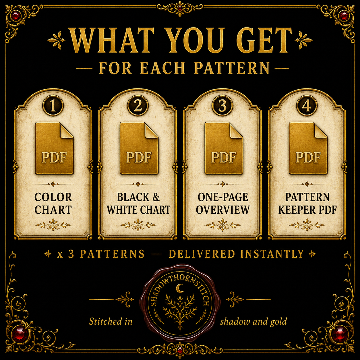 Celestial cross stitch pattern bundle - 06-counted-cross-stitch-pattern-pdf