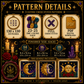 Celestial cross stitch pattern bundle - 07-gothic-moon-cross-stitch-chart