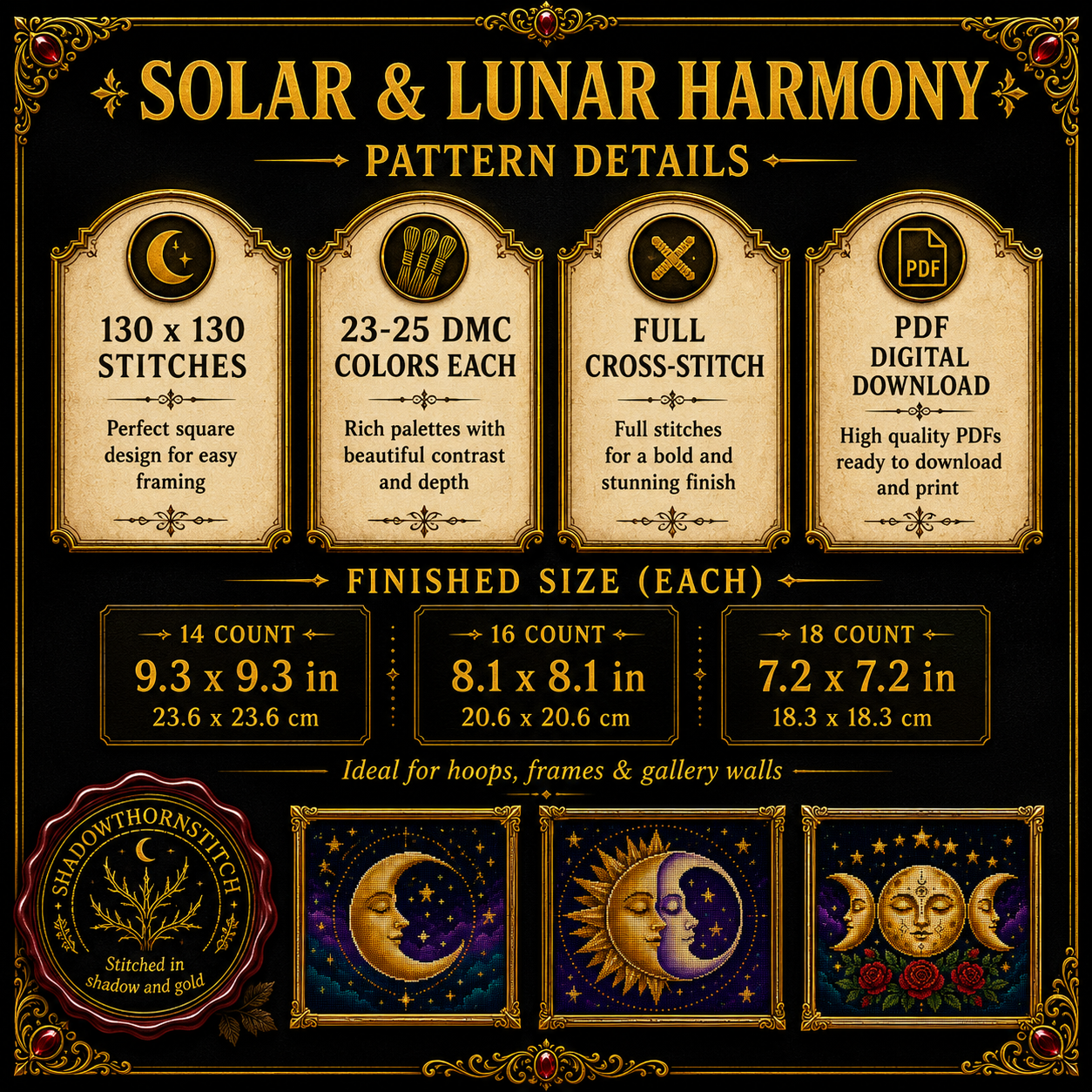 Celestial cross stitch pattern bundle - 08-pattern-keeper-celestial-cross-stitch