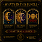 Celestial cross stitch pattern bundle - 11-occult-moon-cross-stitch-bundle