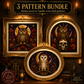 Gothic Owl cross stitch pattern bundle - 01-owl-cross-stitch-pattern-bundle