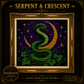Gothic Snake cross stitch pattern bundle - 02-serpent-crescent-moon-cross-stitch