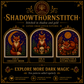 Gothic Fox cross stitch pattern bundle - 10-cottagecore-fox-cross-stitch