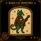 Medieval Cat cross stitch pattern bundle - 03-gothic-cat-cross-stitch-minstrel