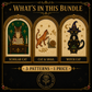 Medieval Cat cross stitch pattern bundle - 04-witchy-cat-cross-stitch-set